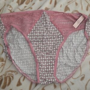 Victoria's Secret Pink Multicolor Microdot Lace Bikini Panty